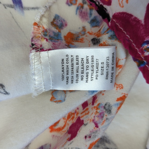 UMGEE USA Floral Boho Multicored Mini Flowy Relaxed Boxy Dress Size Small - Picture 8 of 14